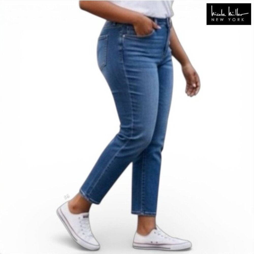 NICOLE MILLER New York Nolita Boyfriend Jeans Women's Plus 18 Medium Wash – EUC - Picture 12 of 13